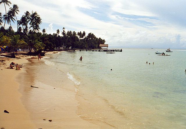 Der Strand von Pigeon Point auf Tobago