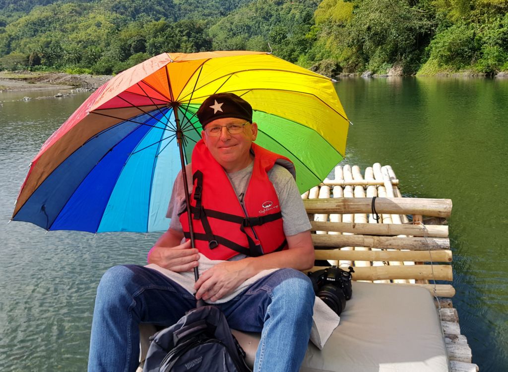 Zinni auf Rafting-Tour auf dem River Rio Grande / Jamaika (Handy-Bild)