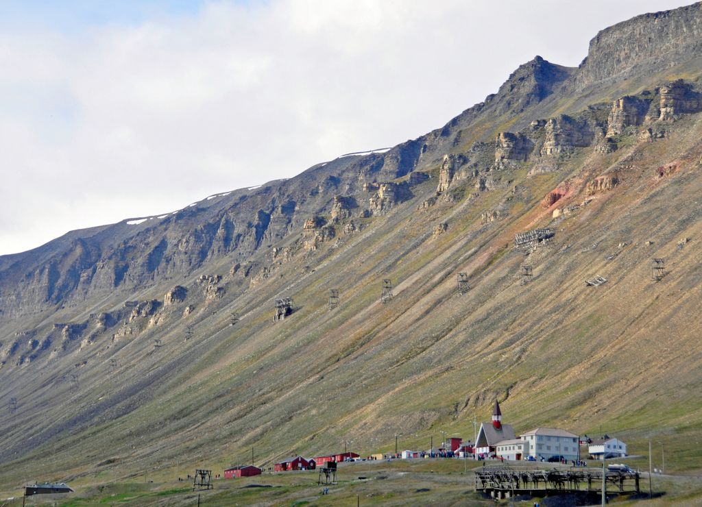Blick auf Longyearbyen / Spitzbergen