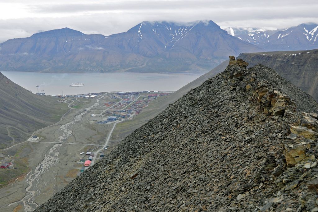 Blick auf Longyearbyen / Spitzbergen