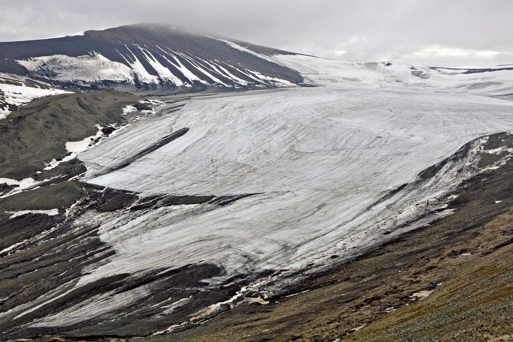 Der Gletscher Longyearbreen auf Spitzbergen