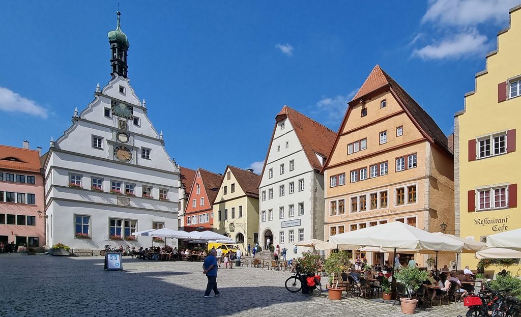 Der Marktplatz in Rothenburg ob der Tauber