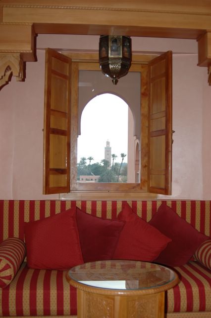 Blick aus meinem Zimmer auf die Altstadt von Marrakesch