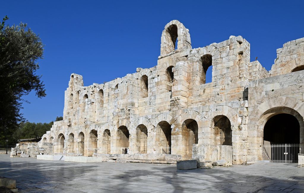 Das antike Theater Odeon des Herodes Atticusin in Athen