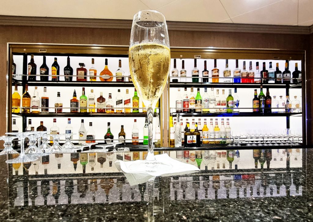 Champagner auf der Silver Spirit