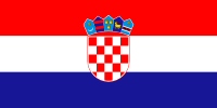 Die Nationalflagge von Kroatien
