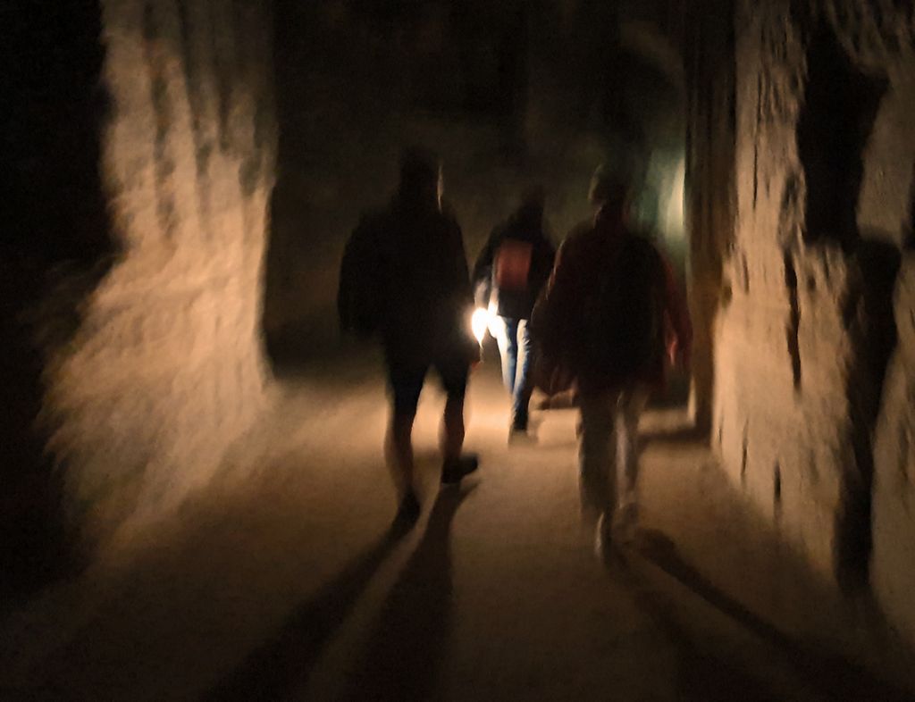 Licht in den Grotten von St. Pieter