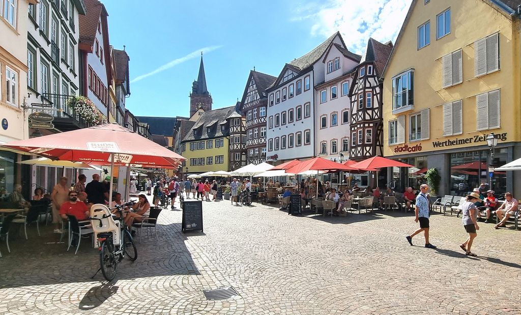 Der Marktplatz in Wertheim