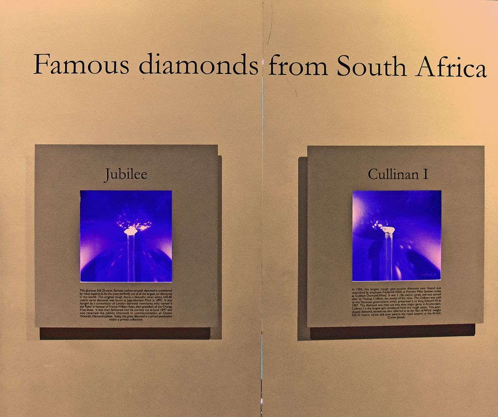 Diamanten im Big Hole Museum in Kimberley