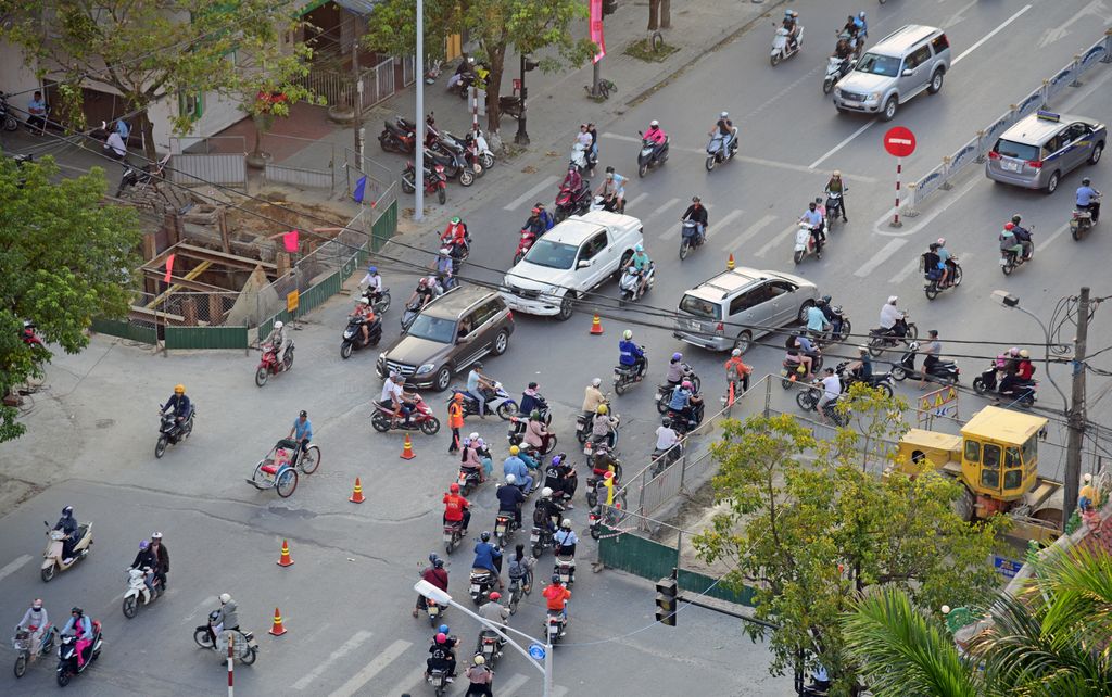Das alltägliche Verkehrs-Chaos in Hue