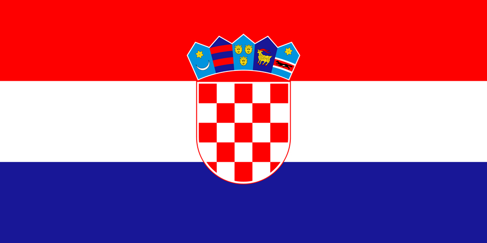 Die Nationalflagge von Kroatien